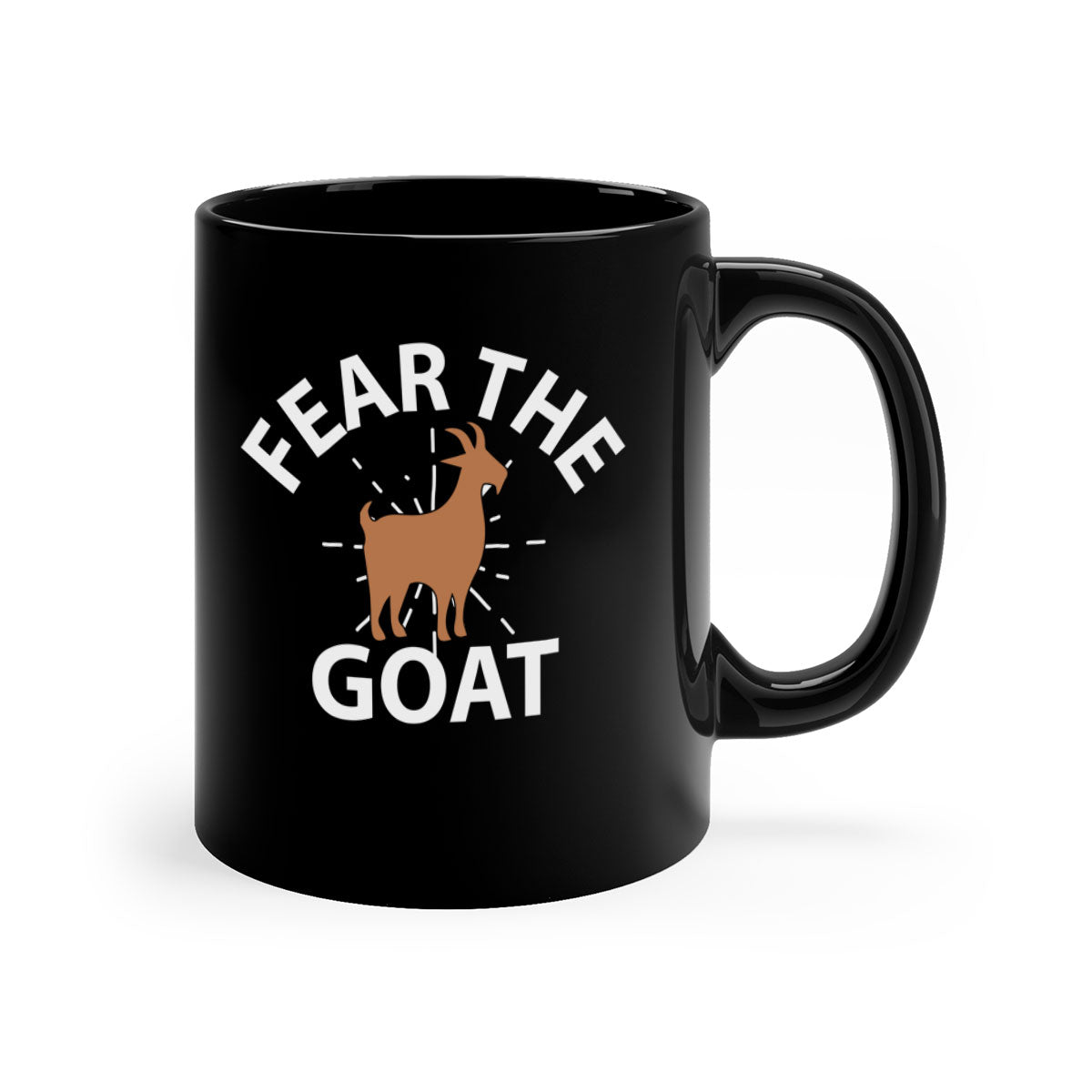 Fear the Goat Style 4# Mug featuring a two-tone design with a colored handle and glossy finish, available in multiple colors.