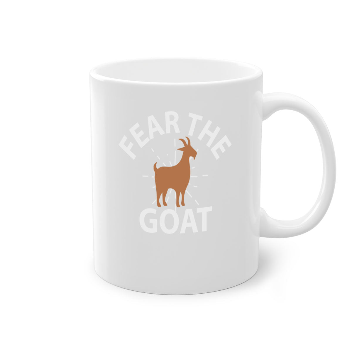 Fear the Goat Style 4# Mug featuring a two-tone design with a colored handle and glossy finish, available in multiple colors.