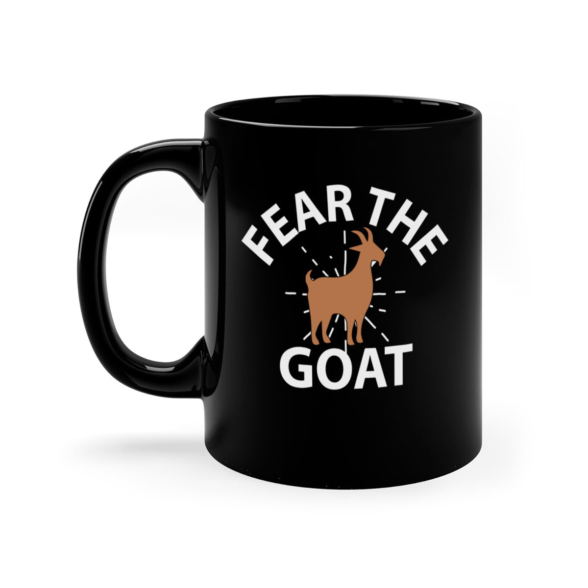Fear the Goat Style 4# Mug featuring a two-tone design with a colored handle and glossy finish, available in multiple colors.
