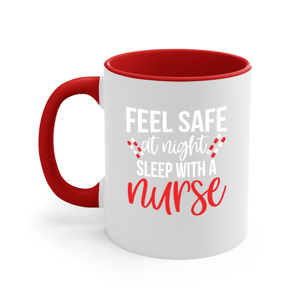 Feel Save Style 409# nurse mug with a glossy finish, featuring a colored handle and interior, available in multiple colors.