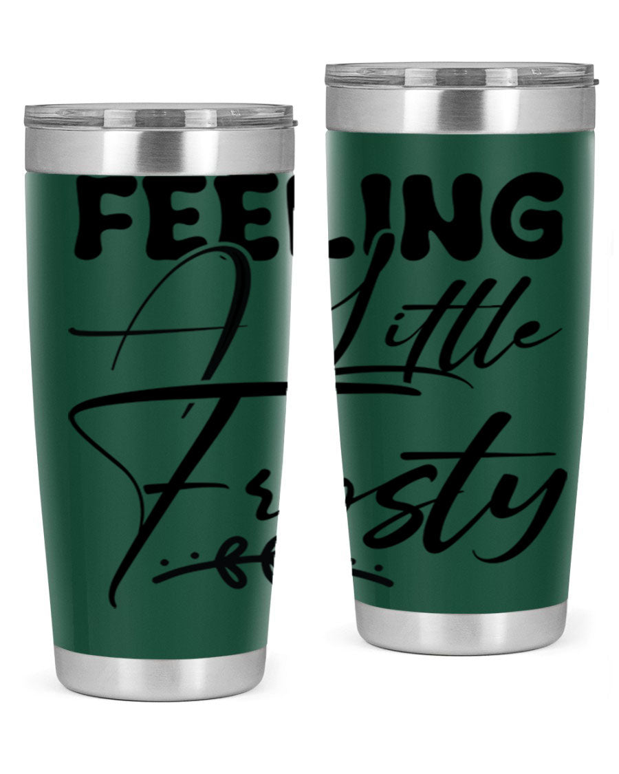 Feeling a Little Frosty 104# Tumbler in stainless steel with a stylish design, perfect for hot and cold beverages.