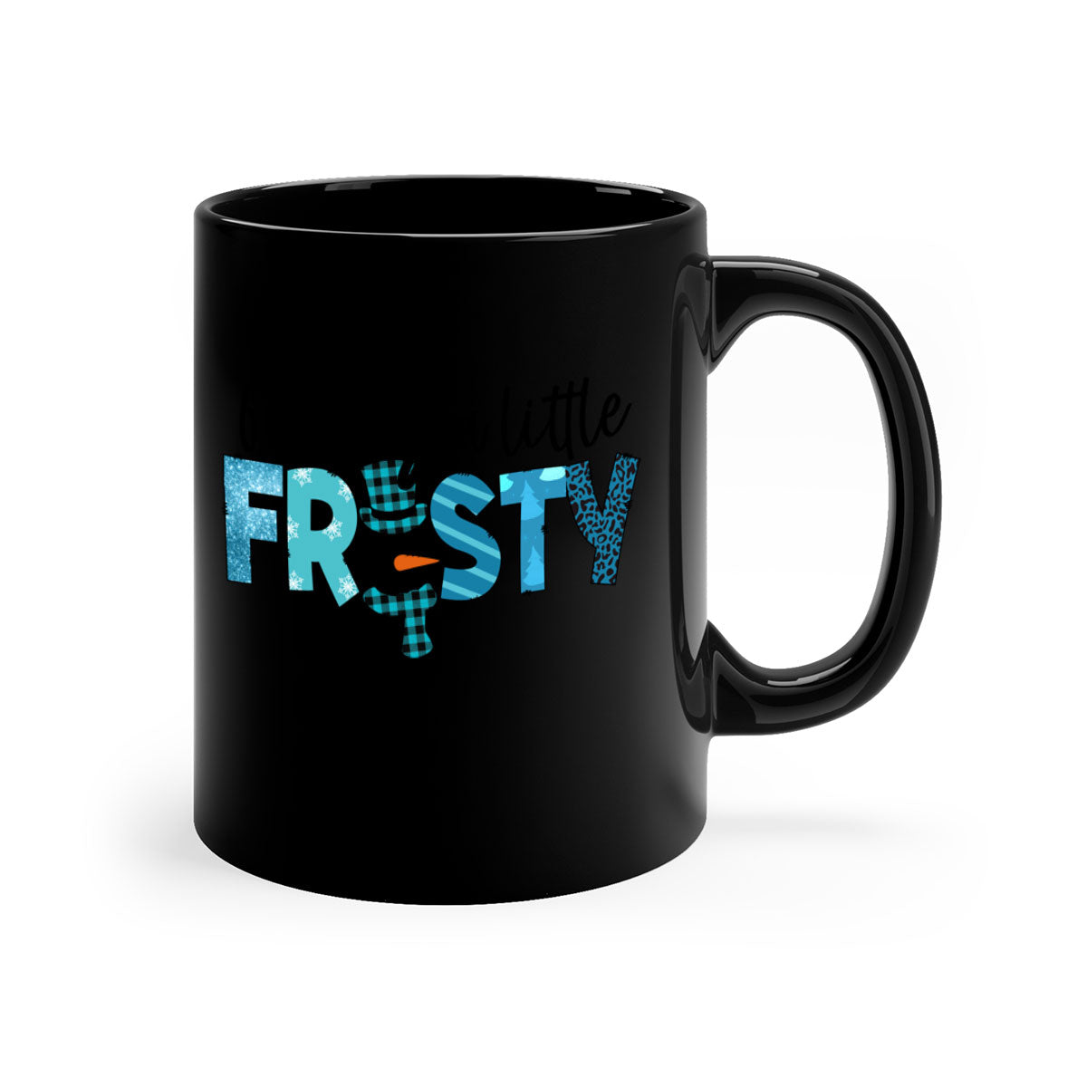 Feeling a little frosty 105# Mug with a glossy finish, featuring a colored handle and interior, available in multiple colors and sizes.
