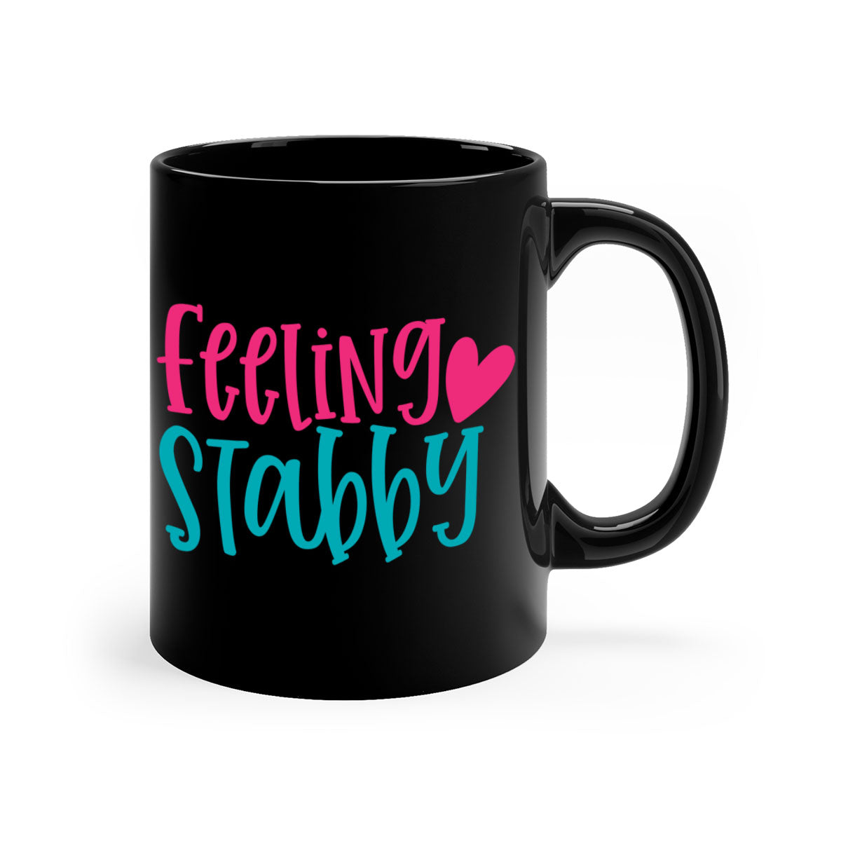 Feeling Stabby Nurse Style 386# Mug with colorful handle and glossy finish, perfect for coffee lovers.