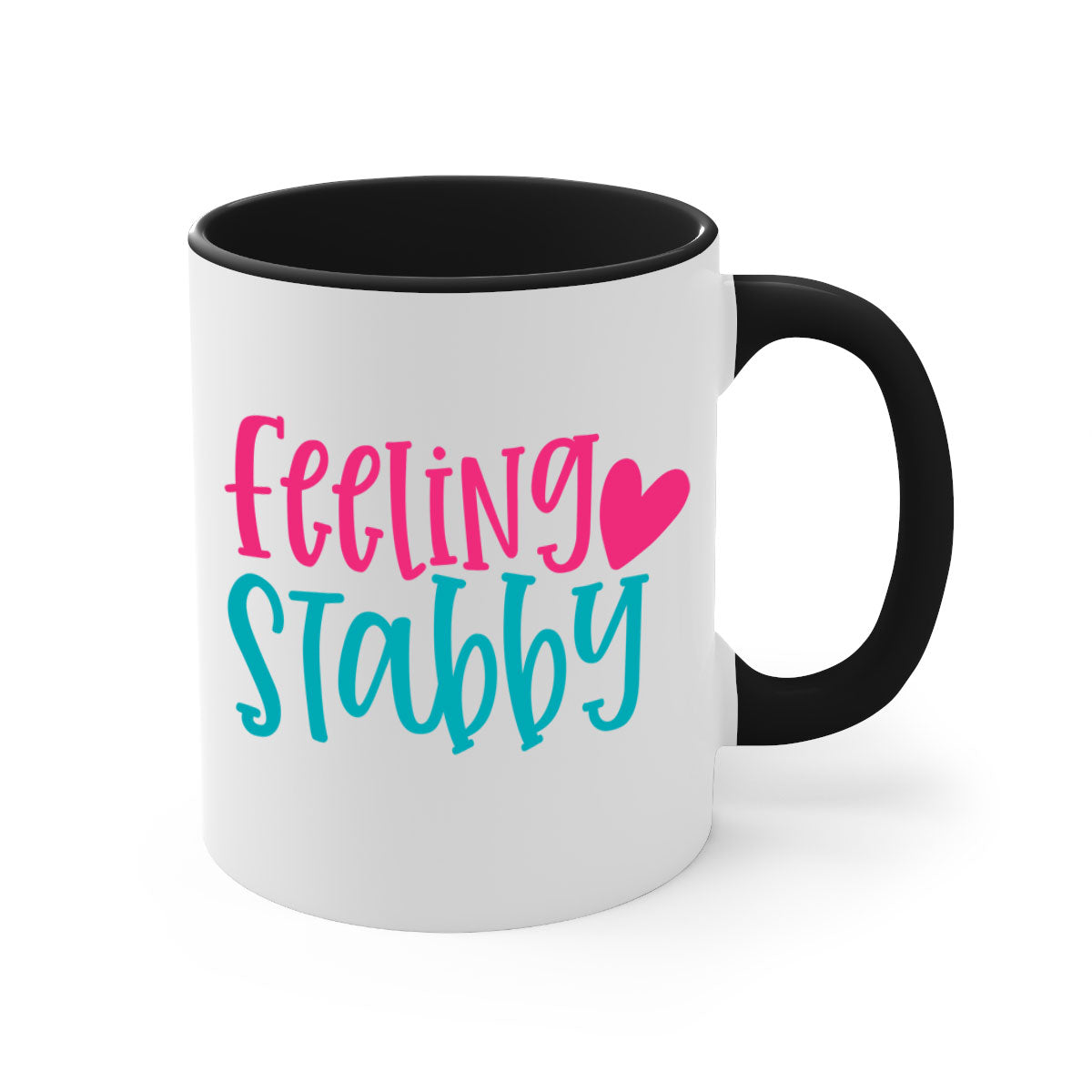 Feeling Stabby Nurse Style 386# Mug with colorful handle and glossy finish, perfect for coffee lovers.