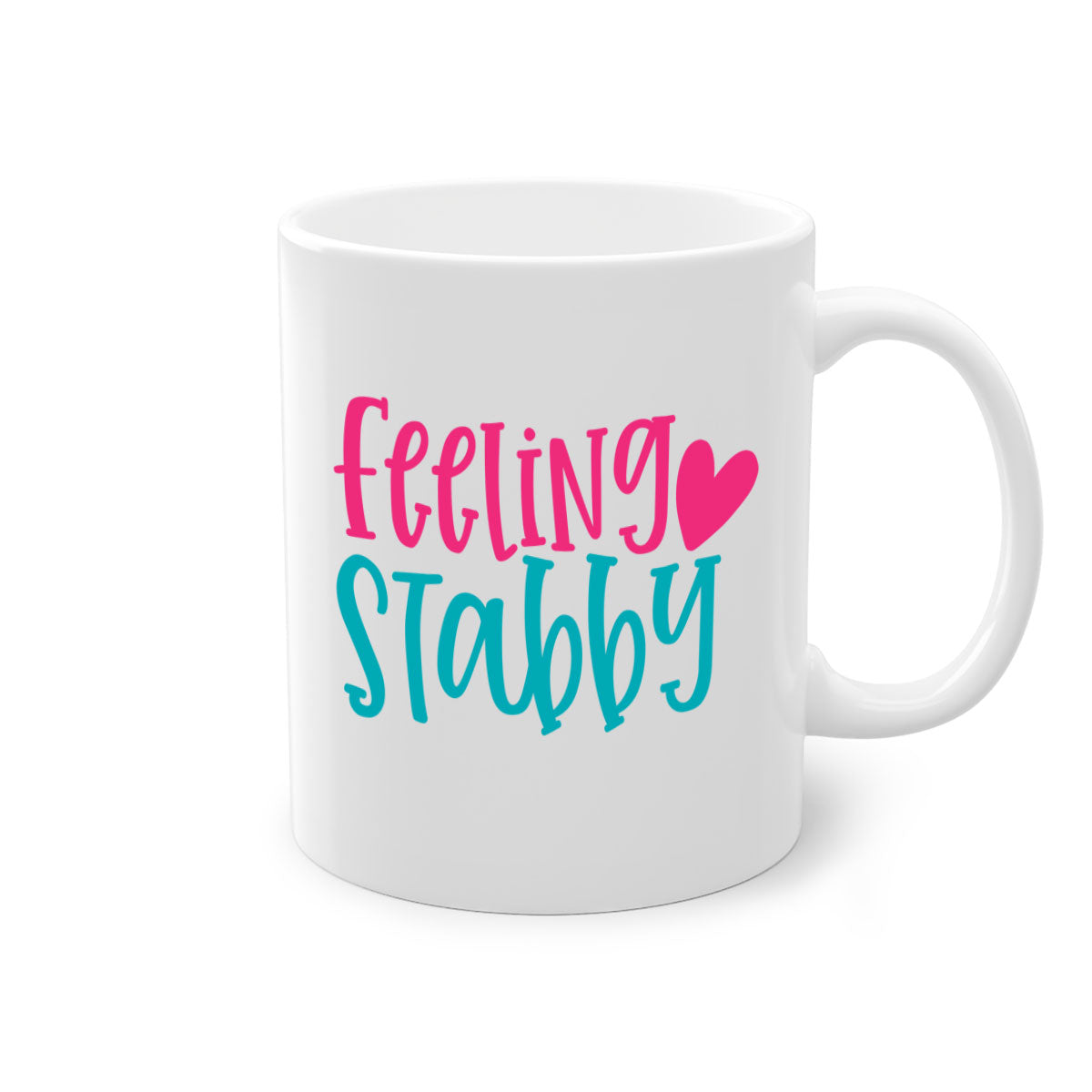 Feeling Stabby Nurse Style 386# Mug with colorful handle and glossy finish, perfect for coffee lovers.