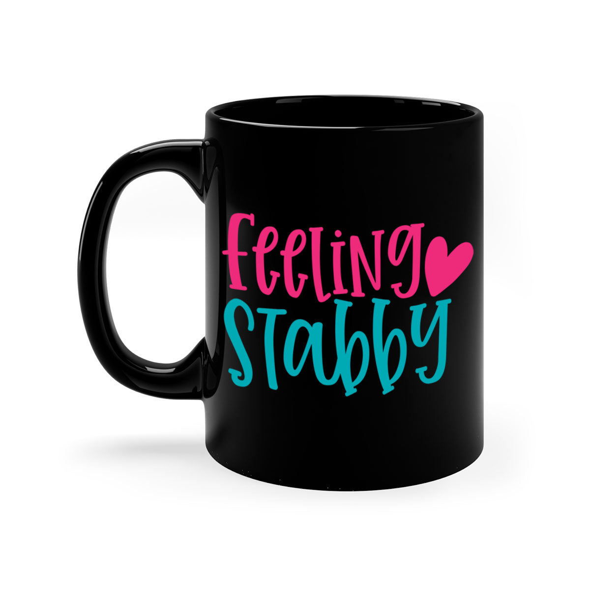 Feeling Stabby Nurse Style 386# Mug with colorful handle and glossy finish, perfect for coffee lovers.