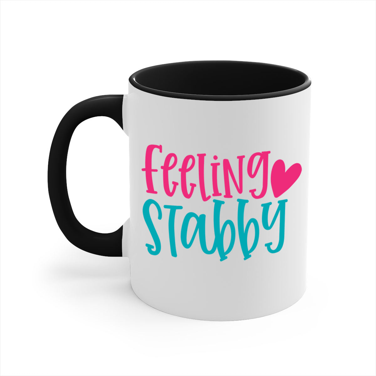 Feeling Stabby Nurse Style 386# Mug with colorful handle and glossy finish, perfect for coffee lovers.