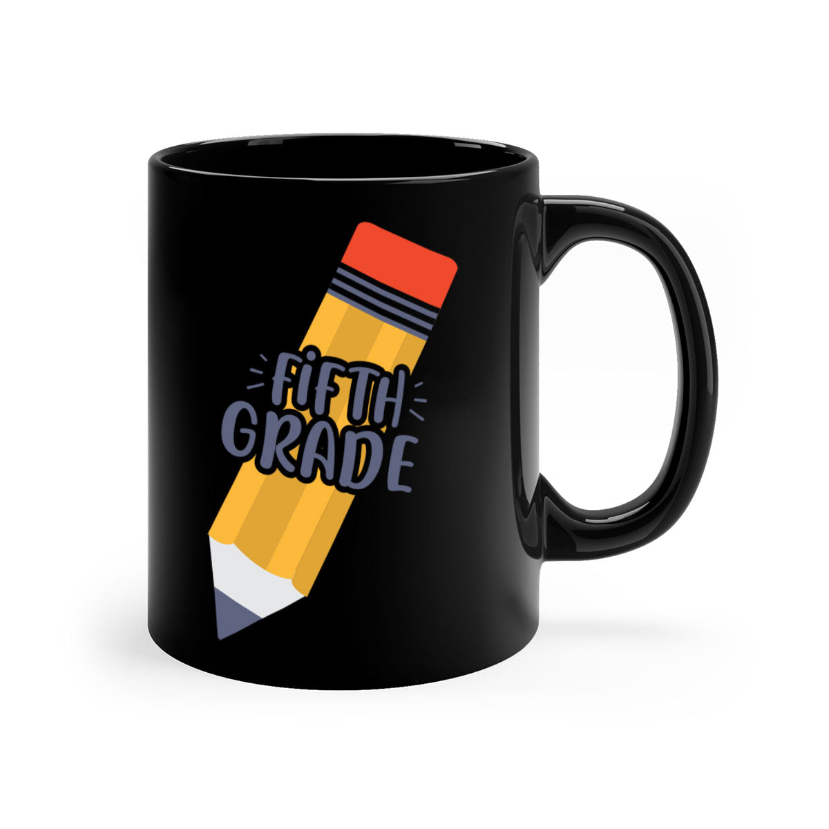 Fifth gradee 4# Mug with colorful handle and glossy finish, available in multiple sizes.