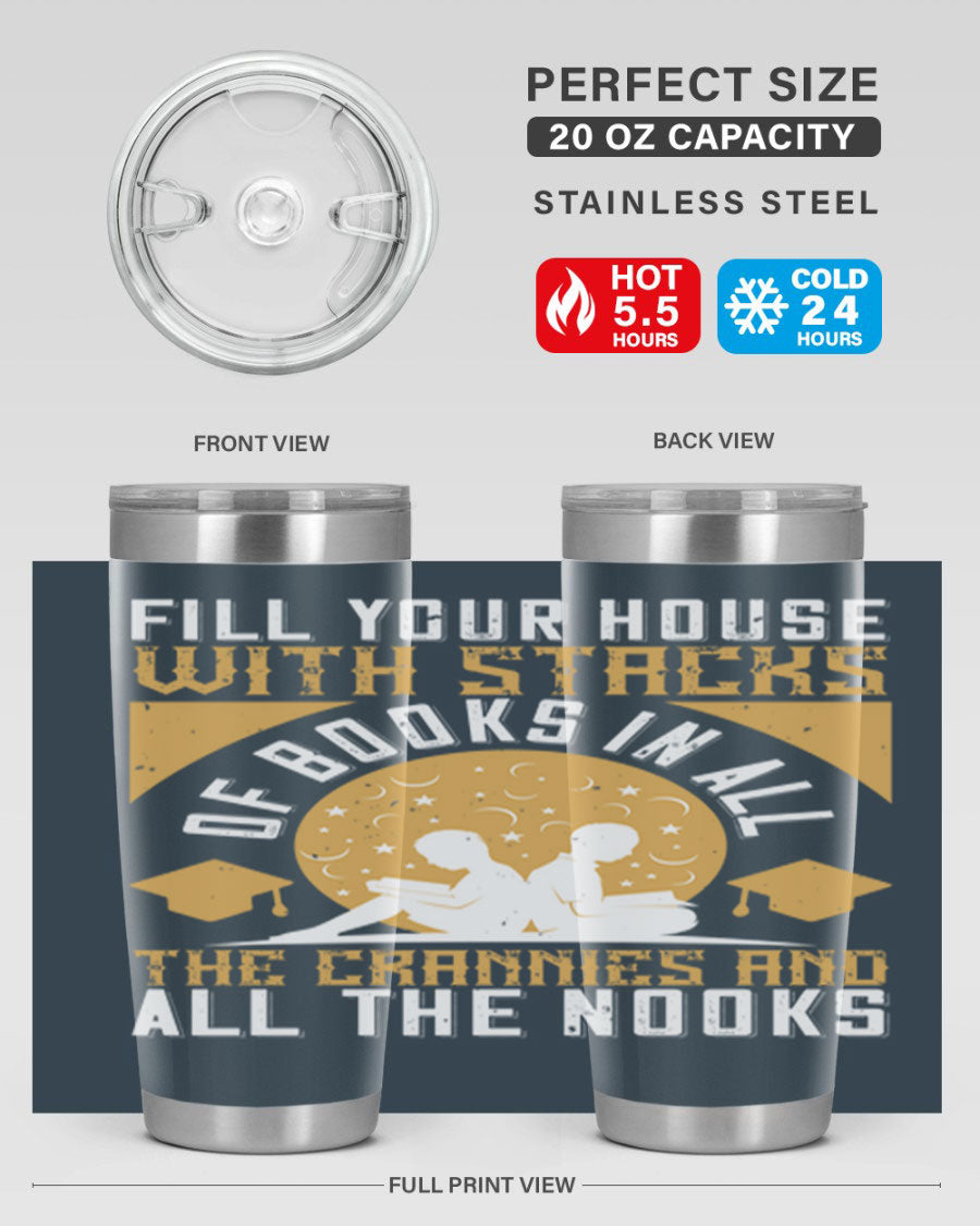 A stylish double wall vacuum stainless steel tumbler with a drink-thru lid, perfect for keeping beverages hot or cold.