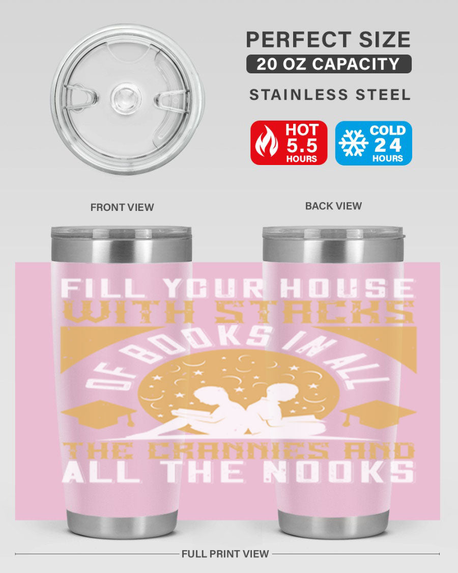 A stylish double wall vacuum stainless steel tumbler with a drink-thru lid, perfect for keeping beverages hot or cold.