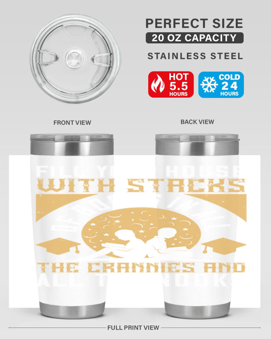 A stylish double wall vacuum stainless steel tumbler with a drink-thru lid, perfect for keeping beverages hot or cold.