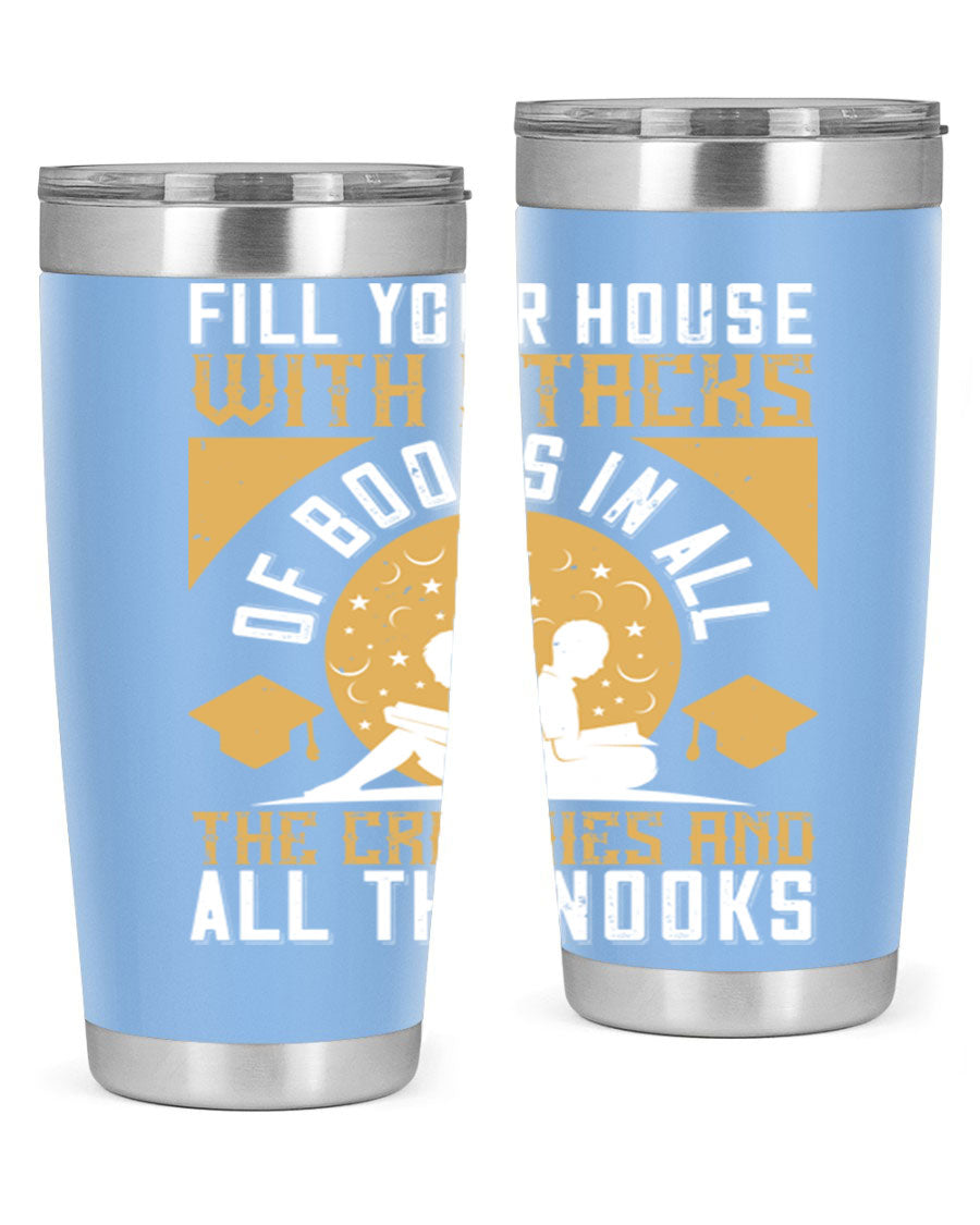 A stylish double wall vacuum stainless steel tumbler with a drink-thru lid, perfect for keeping beverages hot or cold.