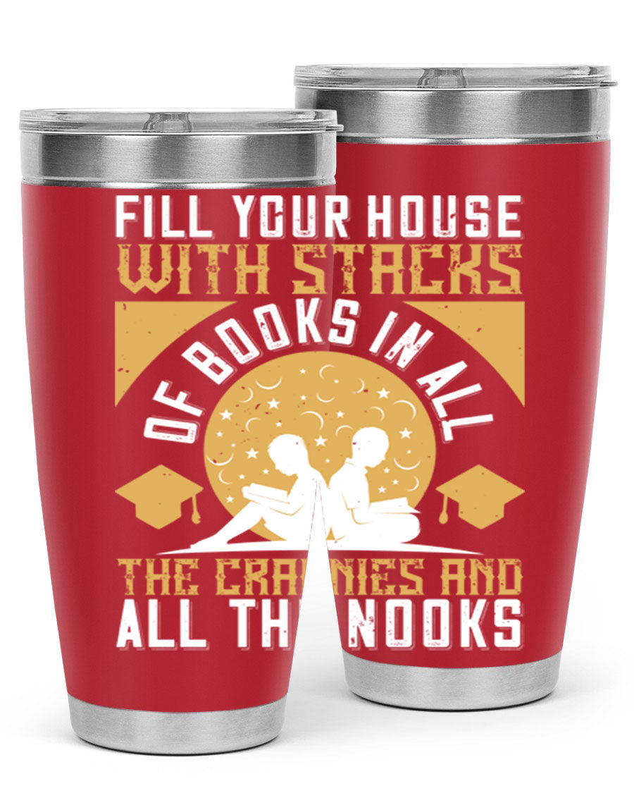 A stylish double wall vacuum stainless steel tumbler with a drink-thru lid, perfect for keeping beverages hot or cold.