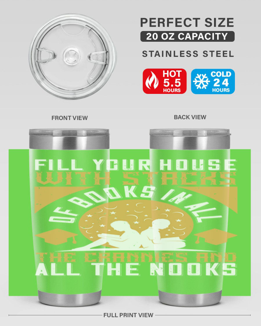 A stylish double wall vacuum stainless steel tumbler with a drink-thru lid, perfect for keeping beverages hot or cold.