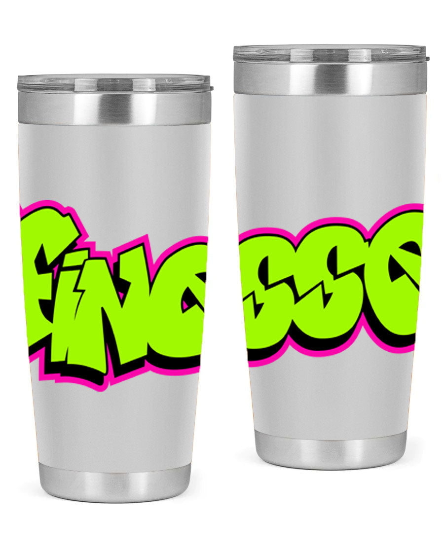 Finesse 154# Cotton Tank featuring stylish black words and phrases on a soft cotton fabric, perfect for casual wear.