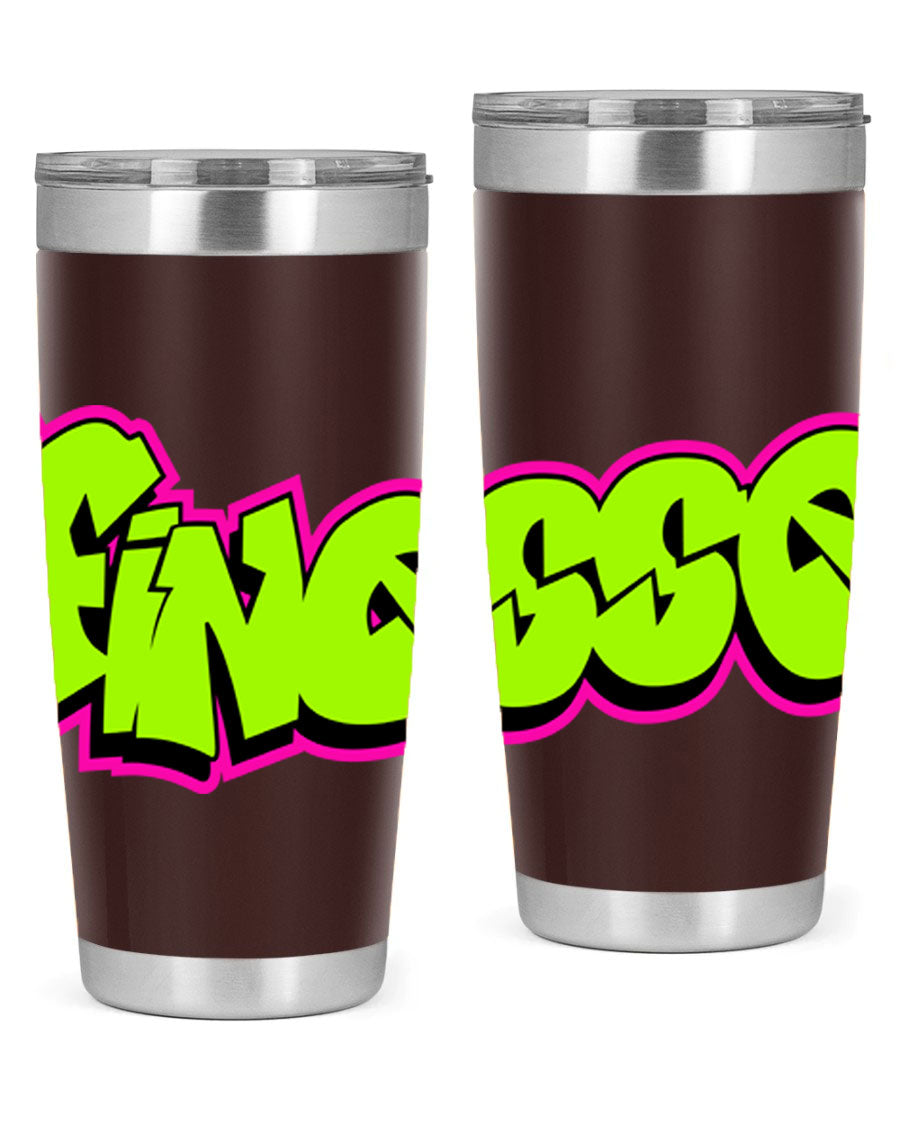 Finesse 154# Cotton Tank featuring stylish black words and phrases on a soft cotton fabric, perfect for casual wear.