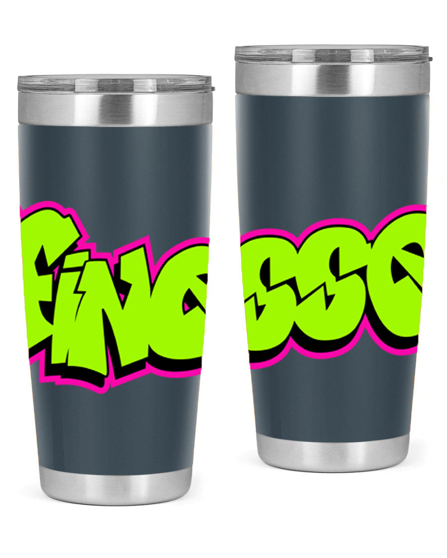 Finesse 154# Cotton Tank featuring stylish black words and phrases on a soft cotton fabric, perfect for casual wear.