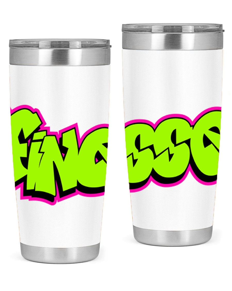 Finesse 154# Cotton Tank featuring stylish black words and phrases on a soft cotton fabric, perfect for casual wear.