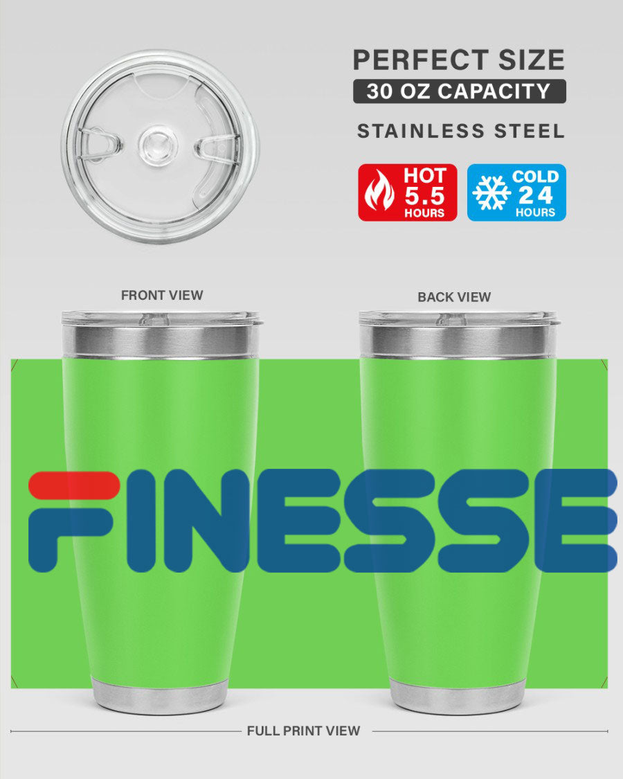 Finesse 157# Cotton Tank in black featuring stylish phrases, perfect for casual wear.