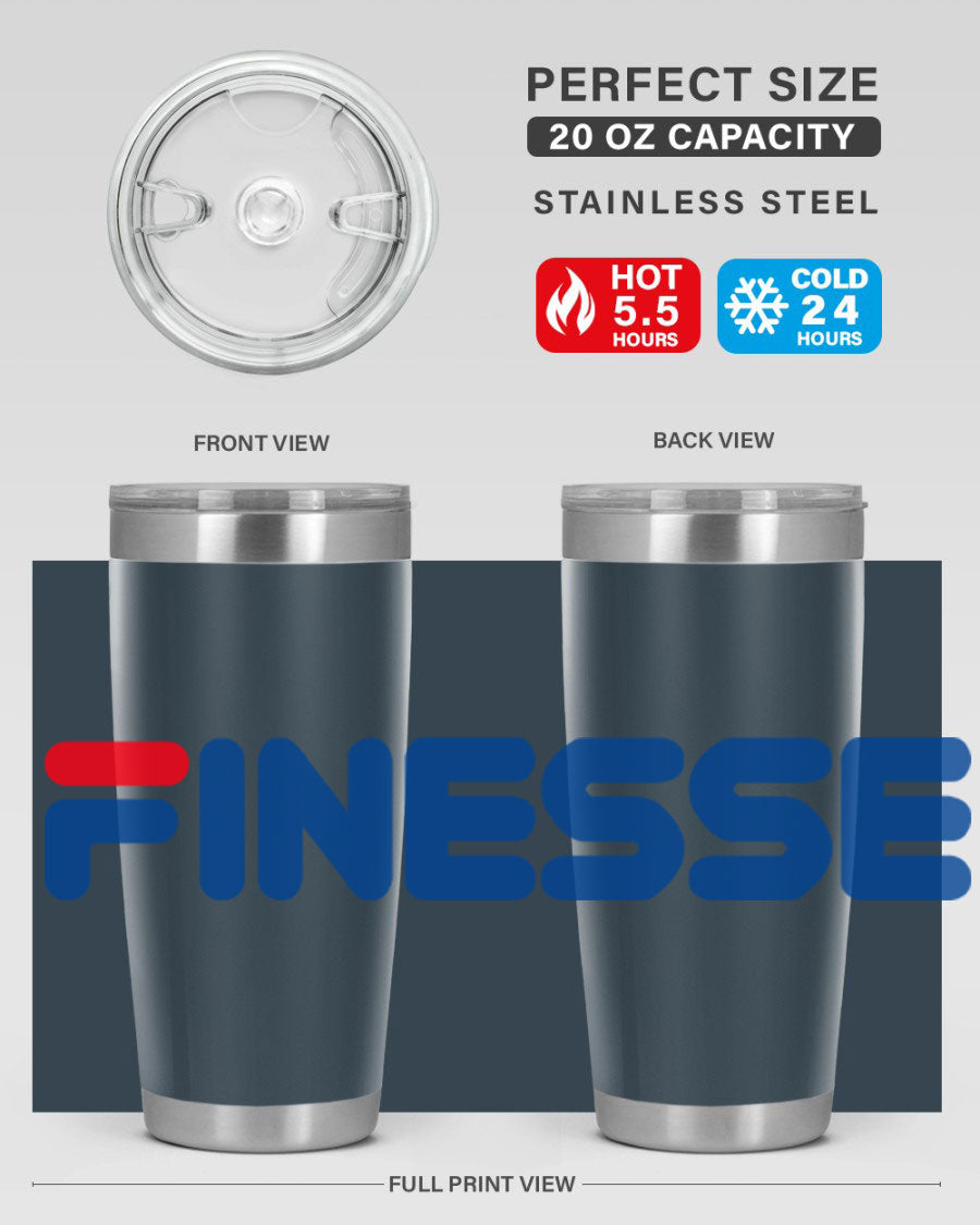 Finesse 157# Cotton Tank in black featuring stylish phrases, perfect for casual wear.