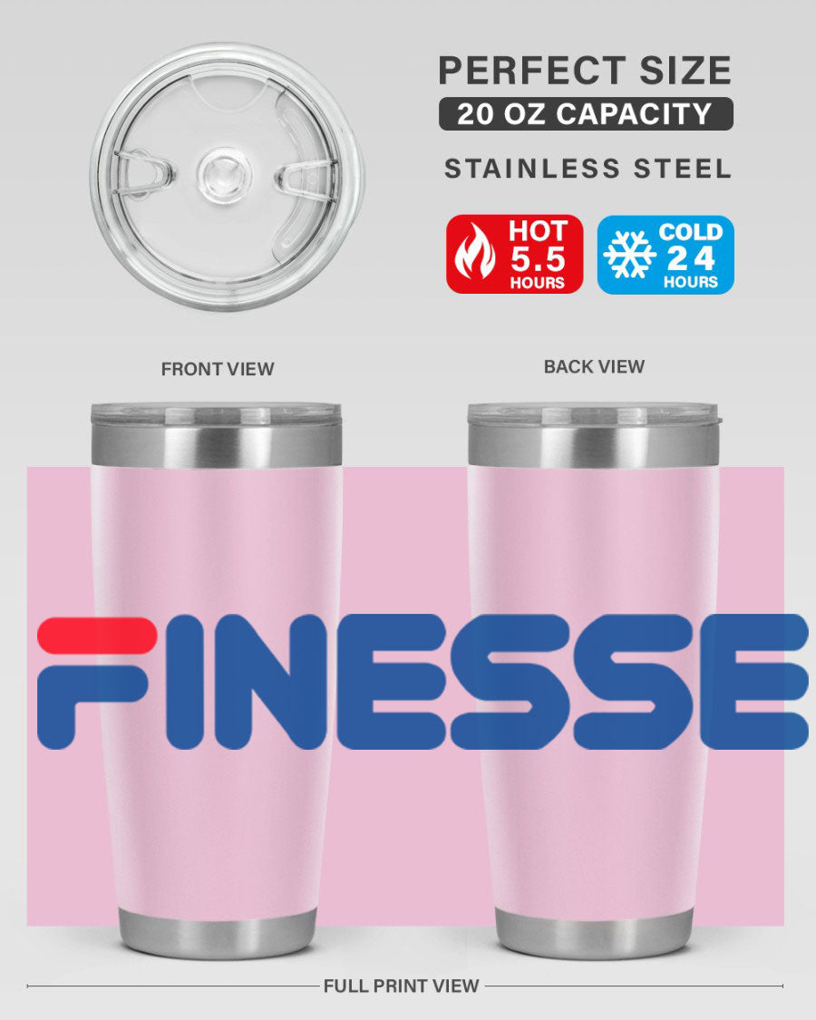 Finesse 157# Cotton Tank in black featuring stylish phrases, perfect for casual wear.