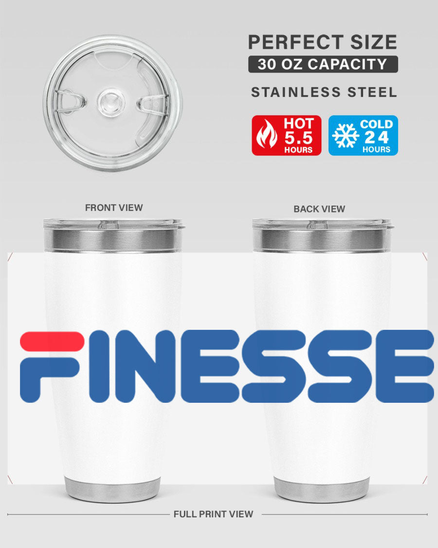 Finesse 157# Cotton Tank in black featuring stylish phrases, perfect for casual wear.