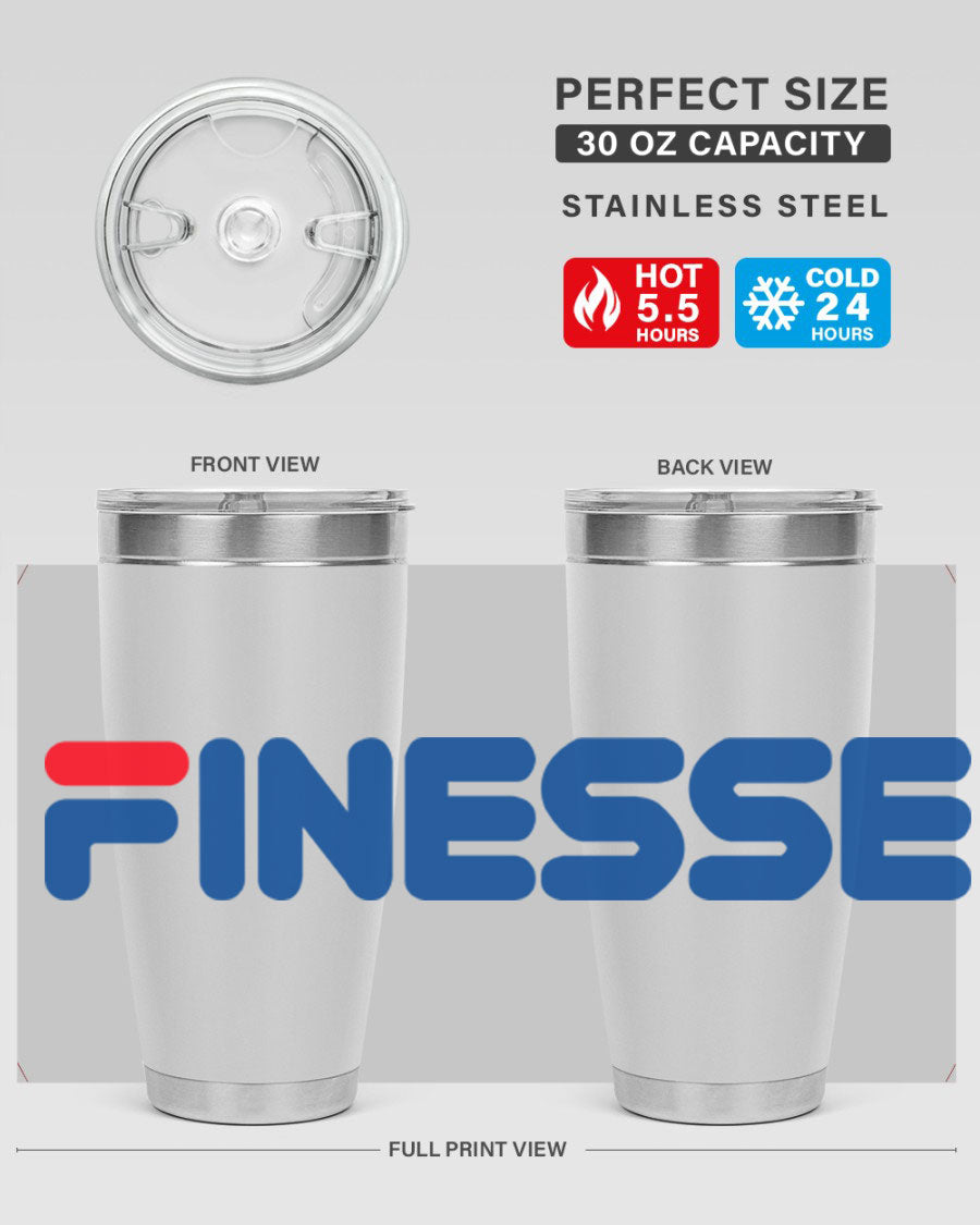 Finesse 157# Cotton Tank in black featuring stylish phrases, perfect for casual wear.