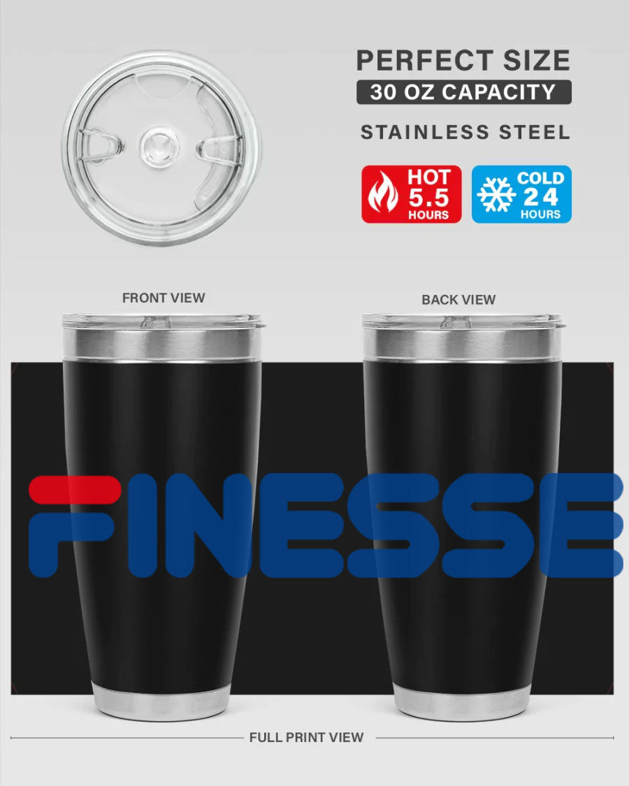 Finesse 157# Cotton Tank in black featuring stylish phrases, perfect for casual wear.