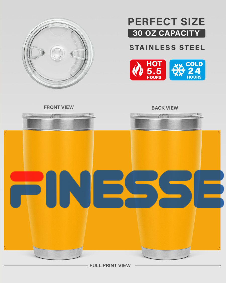 Finesse 157# Cotton Tank in black featuring stylish phrases, perfect for casual wear.