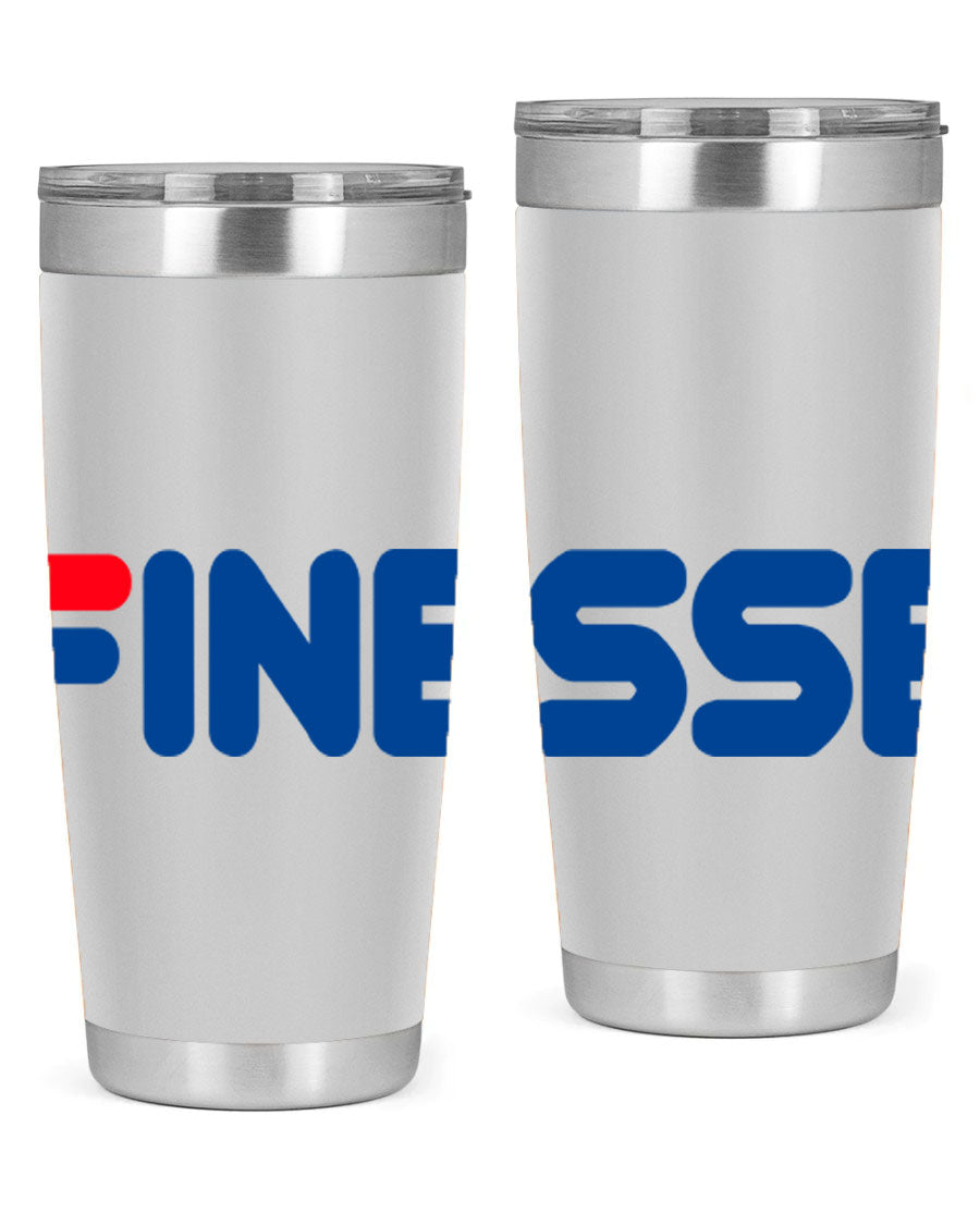 Finesse 157# Cotton Tank in black featuring stylish phrases, perfect for casual wear.