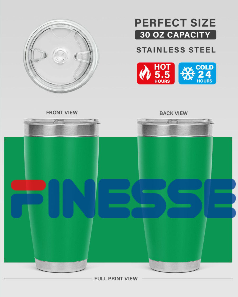 Finesse 157# Cotton Tank in black featuring stylish phrases, perfect for casual wear.