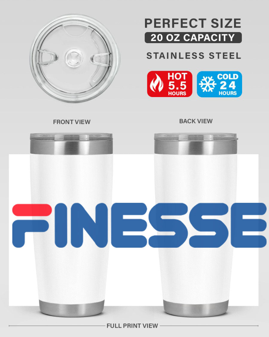 Finesse 157# Cotton Tank in black featuring stylish phrases, perfect for casual wear.