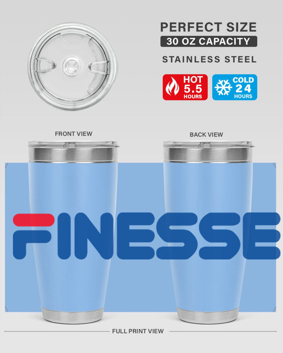 Finesse 157# Cotton Tank in black featuring stylish phrases, perfect for casual wear.