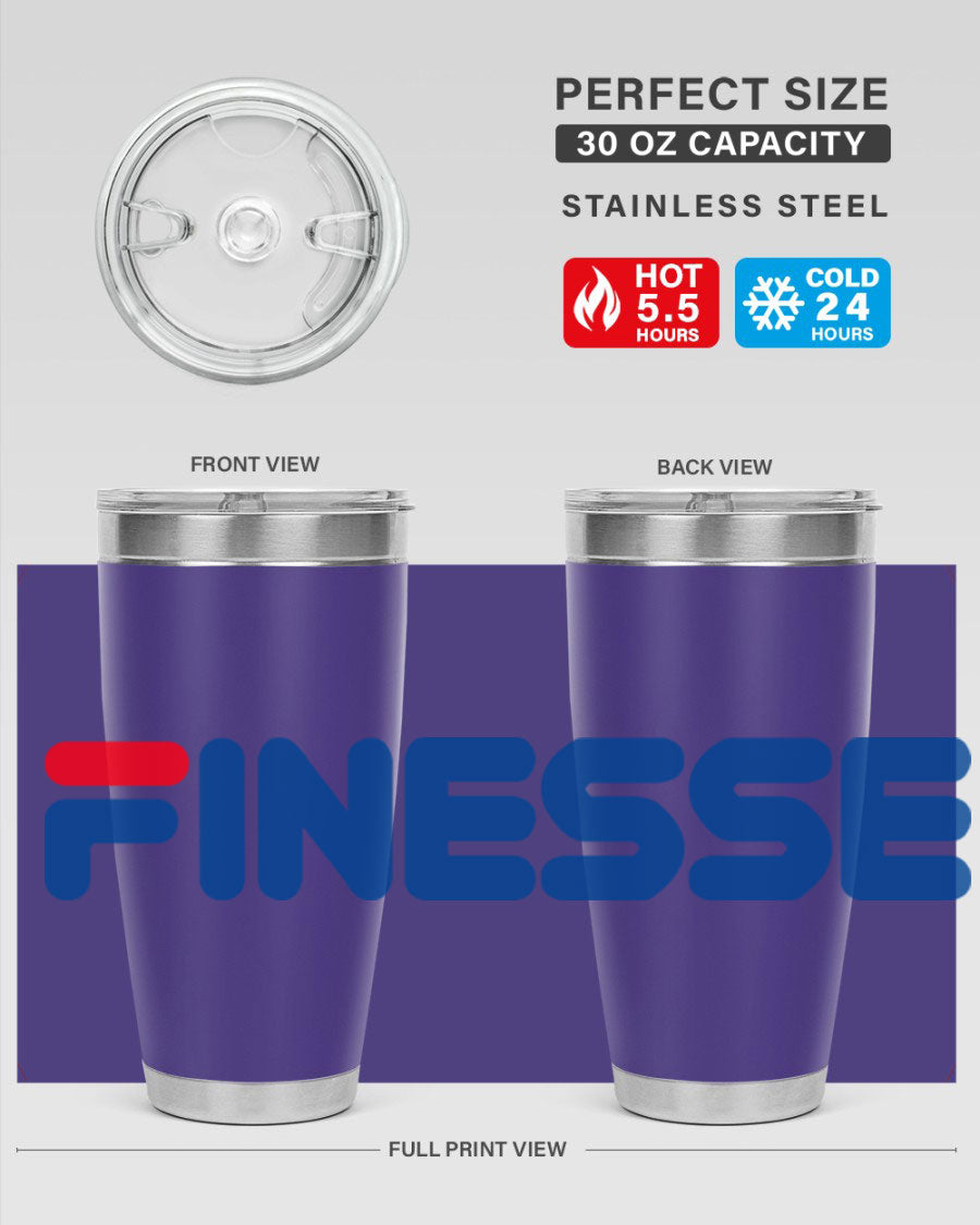 Finesse 157# Cotton Tank in black featuring stylish phrases, perfect for casual wear.