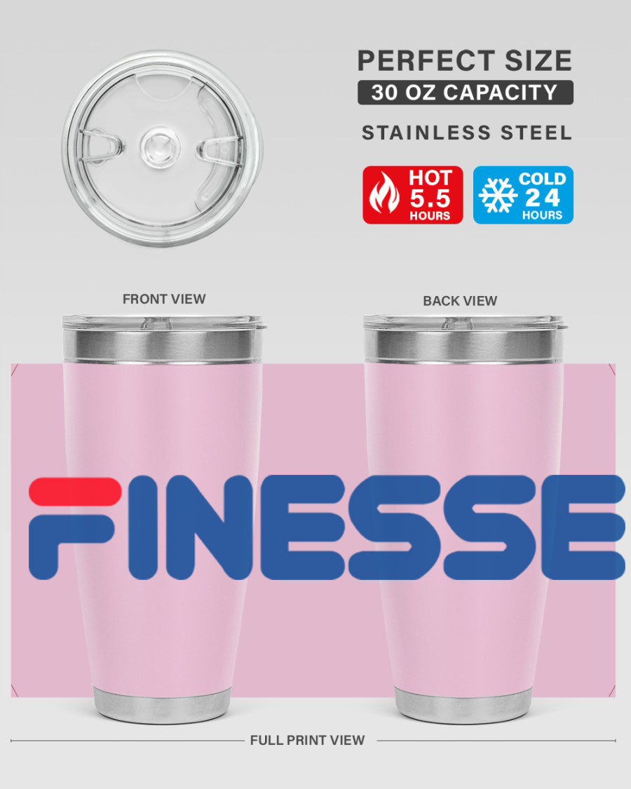 Finesse 157# Cotton Tank in black featuring stylish phrases, perfect for casual wear.