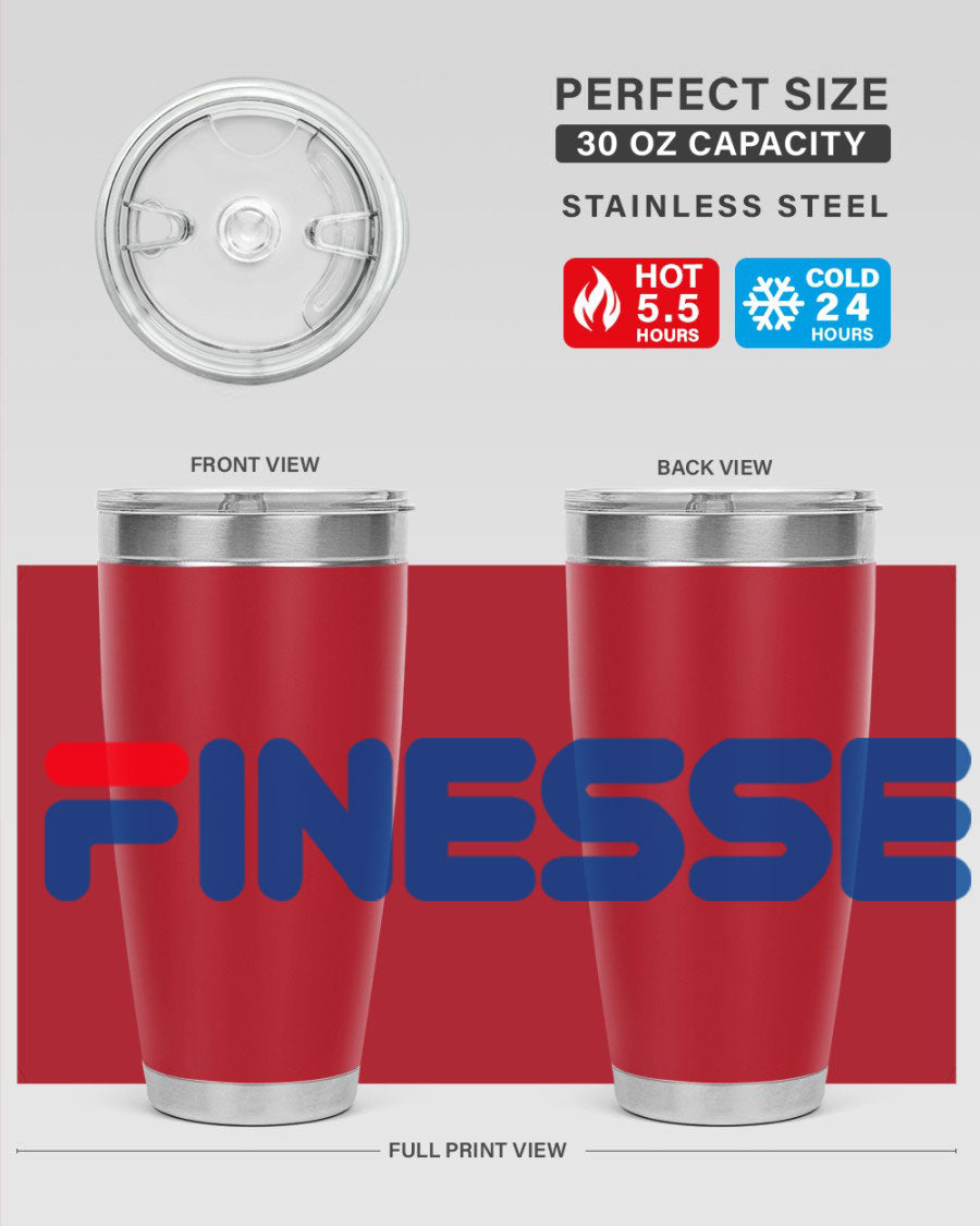 Finesse 157# Cotton Tank in black featuring stylish phrases, perfect for casual wear.