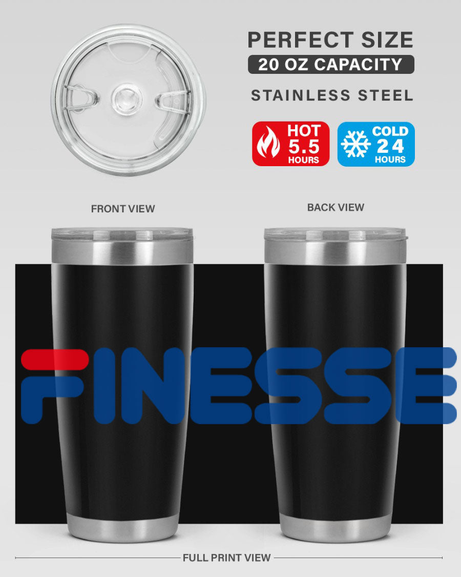 Finesse 157# Cotton Tank in black featuring stylish phrases, perfect for casual wear.