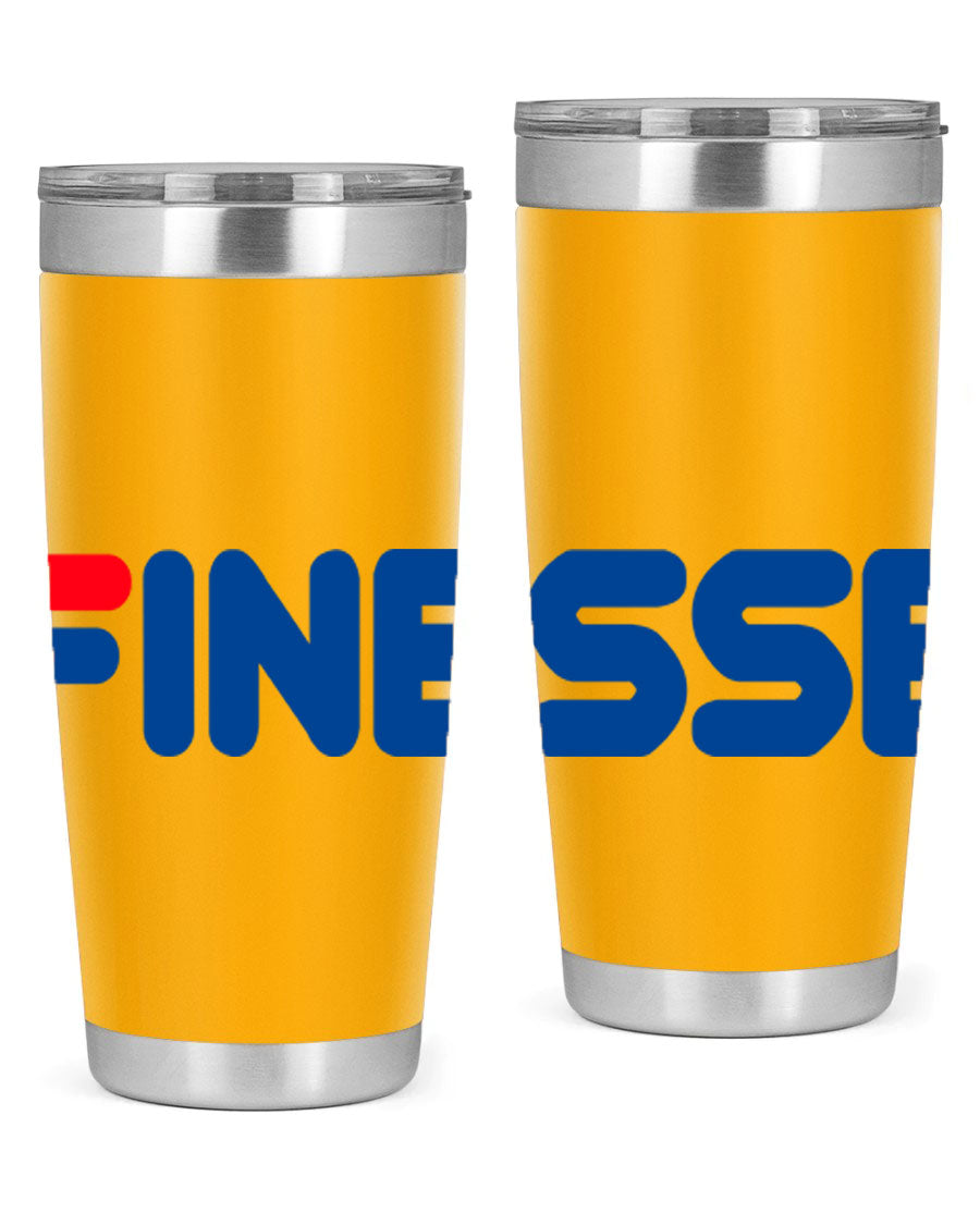 Finesse 157# Cotton Tank in black featuring stylish phrases, perfect for casual wear.