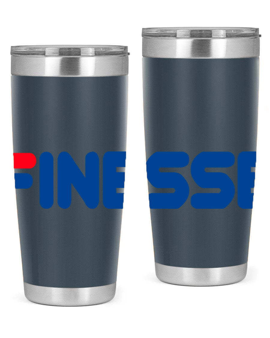 Finesse 157# Cotton Tank in black featuring stylish phrases, perfect for casual wear.