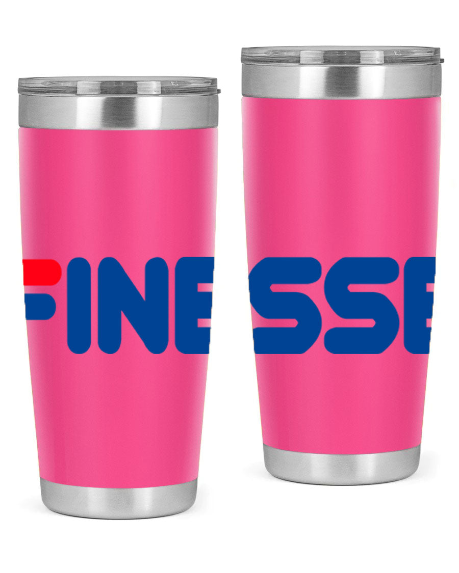 Finesse 157# Cotton Tank in black featuring stylish phrases, perfect for casual wear.