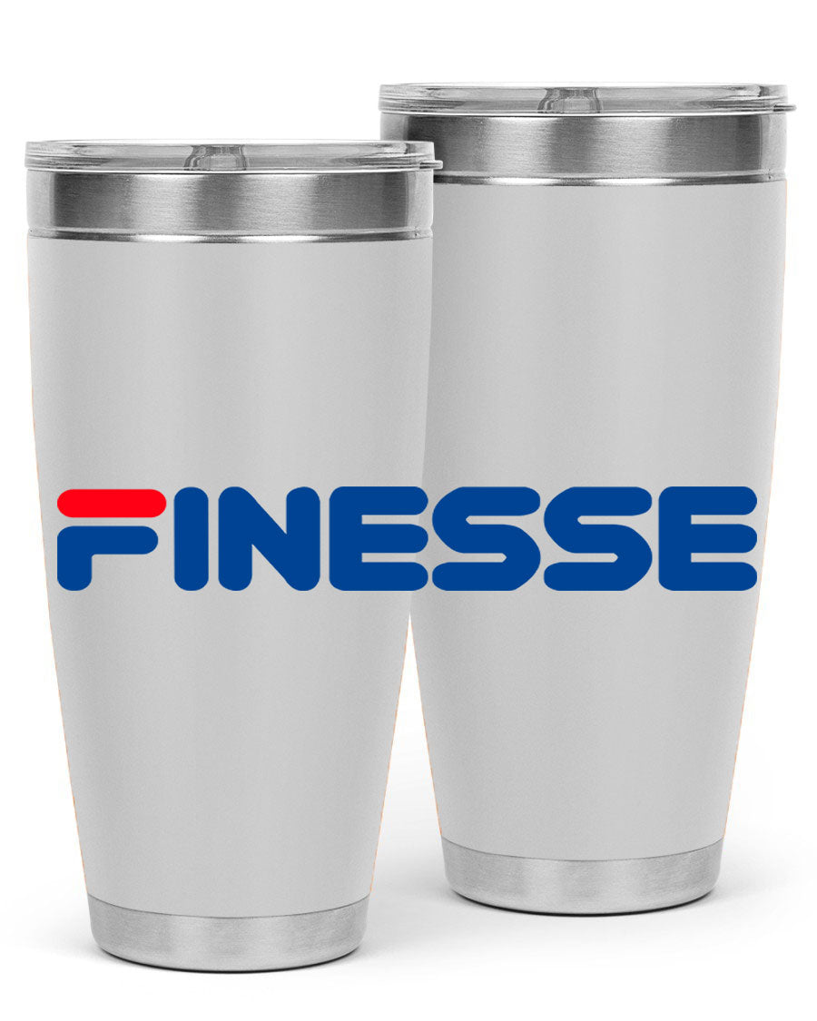 Finesse 157# Cotton Tank in black featuring stylish phrases, perfect for casual wear.