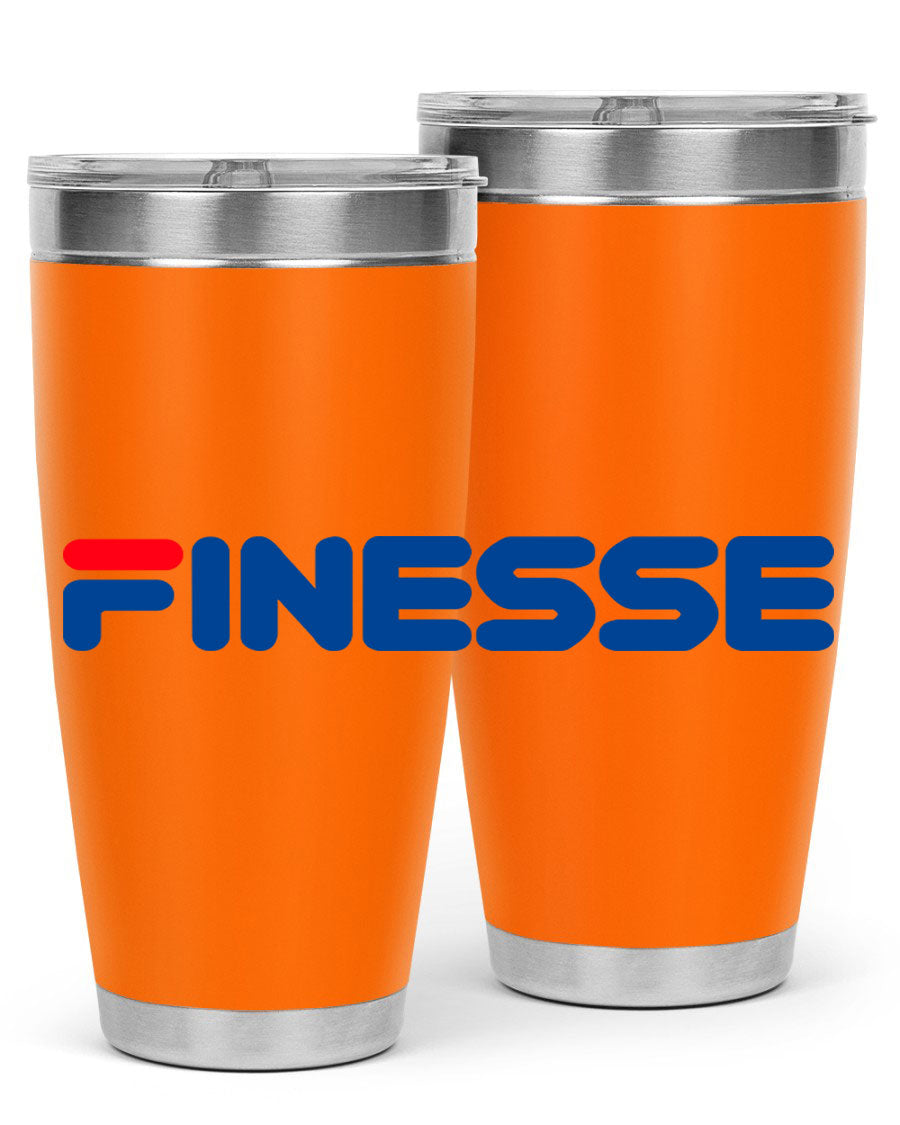 Finesse 157# Cotton Tank in black featuring stylish phrases, perfect for casual wear.