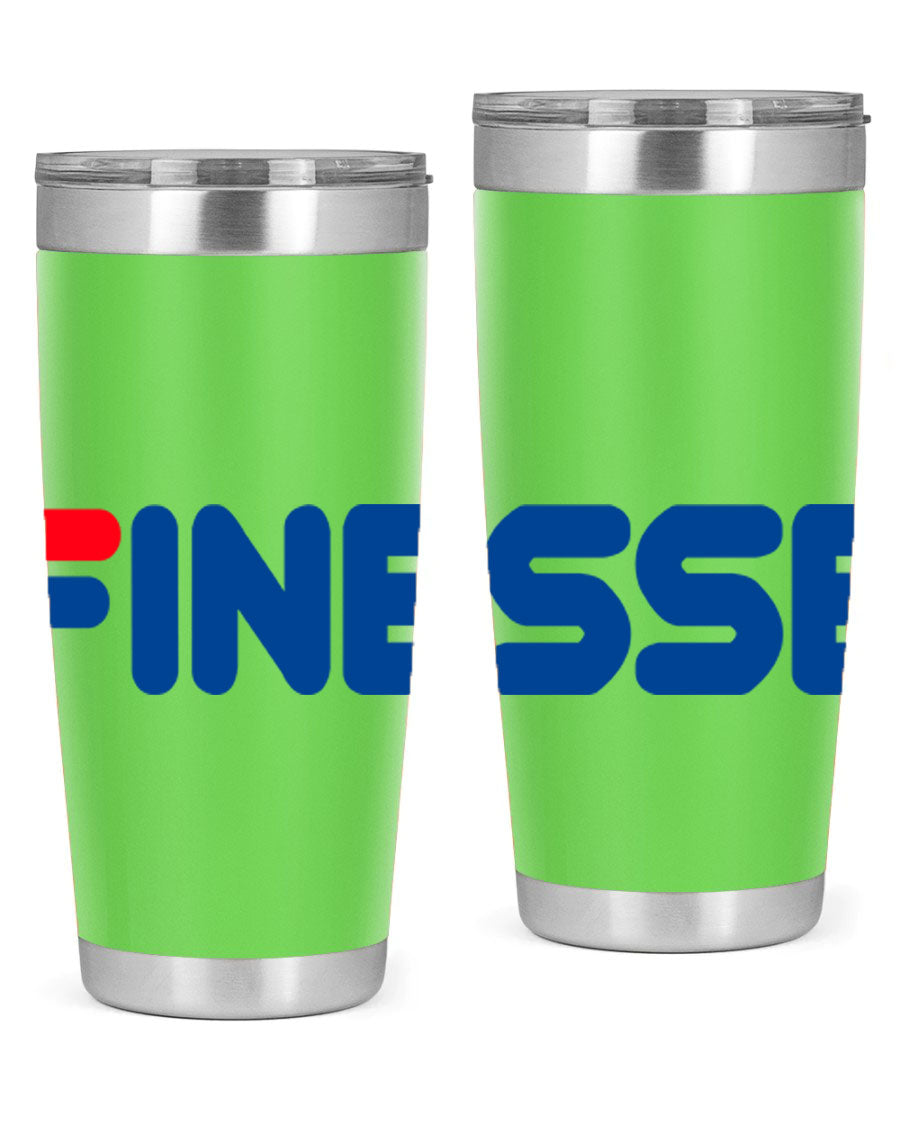 Finesse 157# Cotton Tank in black featuring stylish phrases, perfect for casual wear.