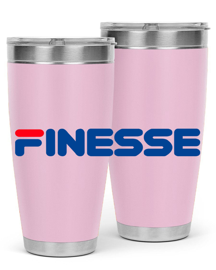 Finesse 157# Cotton Tank in black featuring stylish phrases, perfect for casual wear.