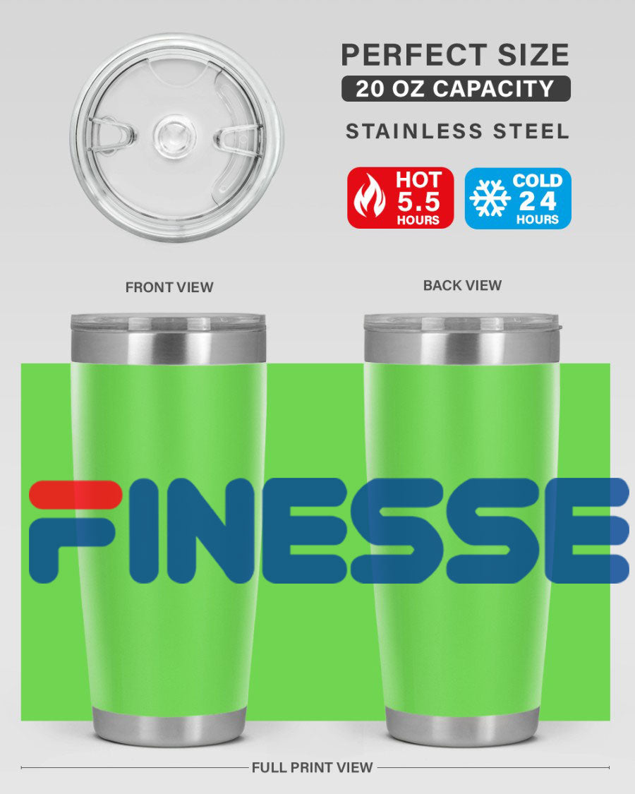 Finesse 157# Cotton Tank in black featuring stylish phrases, perfect for casual wear.