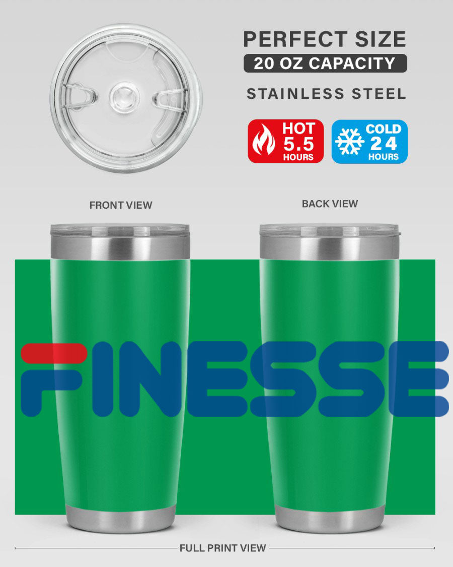 Finesse 157# Cotton Tank in black featuring stylish phrases, perfect for casual wear.