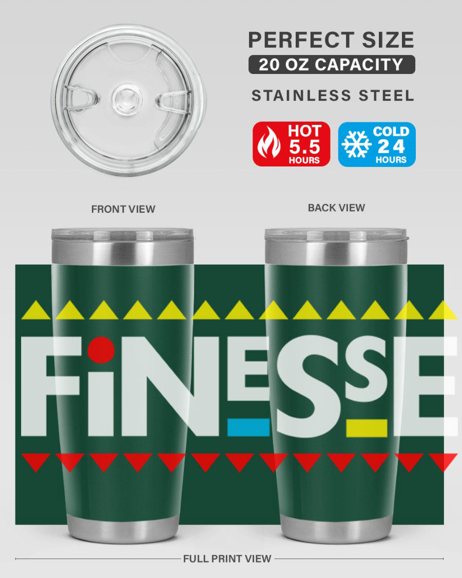 Finesse 158# Cotton Tank featuring stylish black words and phrases design, perfect for casual wear.