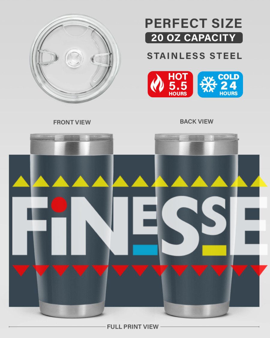 Finesse 158# Cotton Tank featuring stylish black words and phrases design, perfect for casual wear.