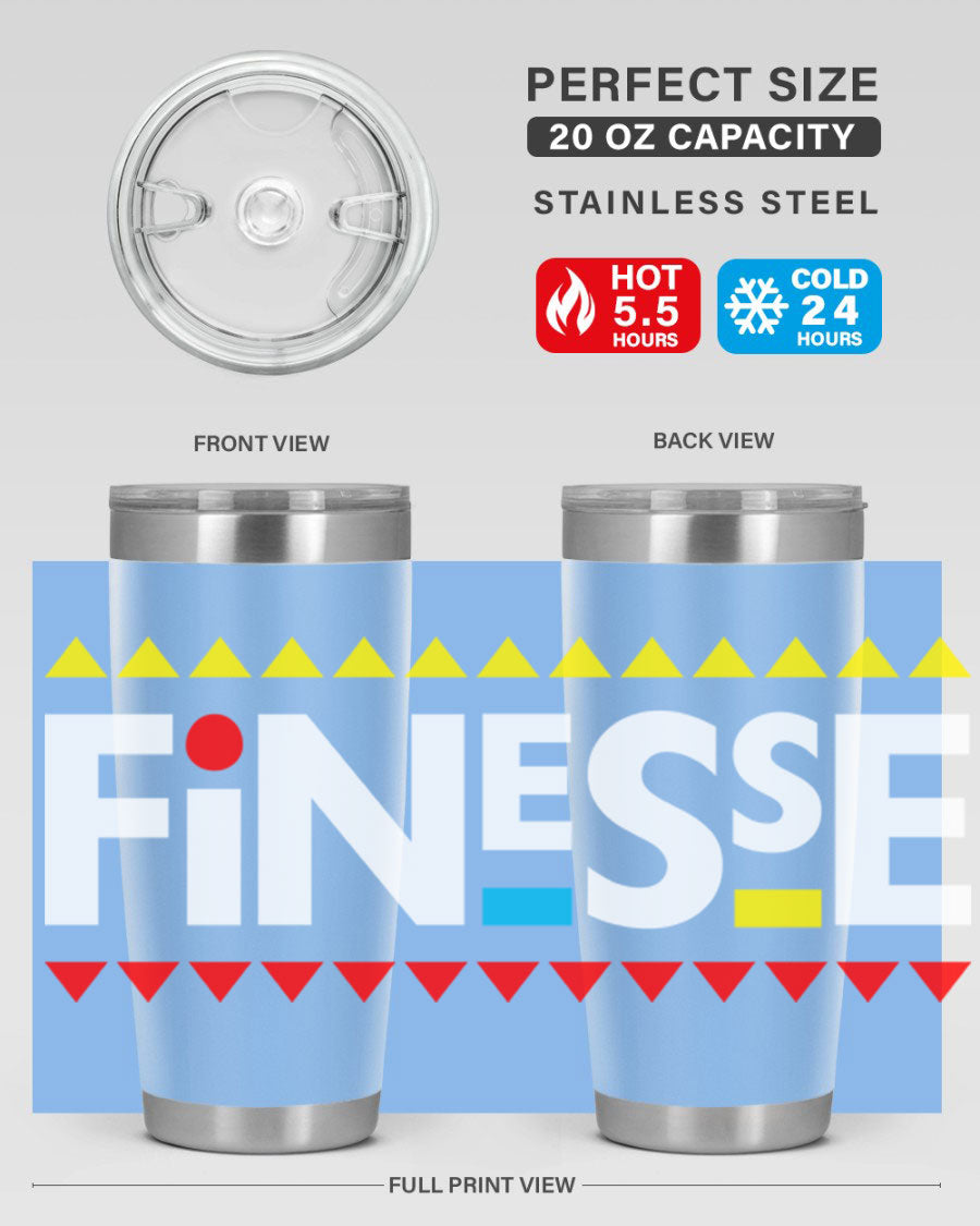 Finesse 158# Cotton Tank featuring stylish black words and phrases design, perfect for casual wear.