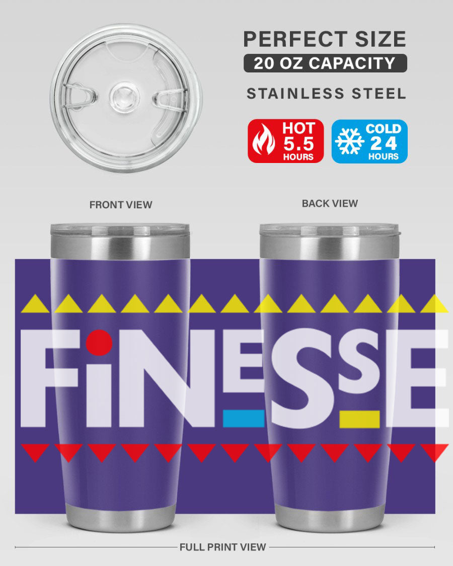 Finesse 158# Cotton Tank featuring stylish black words and phrases design, perfect for casual wear.